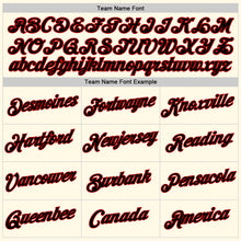 Загрузить изображение в средство просмотра галереи, Custom Women's Cream Black-Red V-Neck Cropped Baseball Jersey