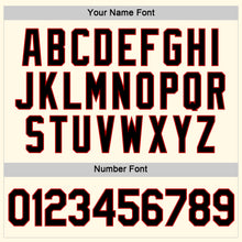 Загрузить изображение в средство просмотра галереи, Custom Women's Cream Black-Red V-Neck Cropped Baseball Jersey