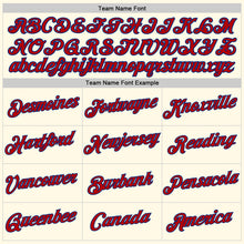 Загрузить изображение в средство просмотра галереи, Custom Women's Cream Red-Royal V-Neck Cropped Baseball Jersey