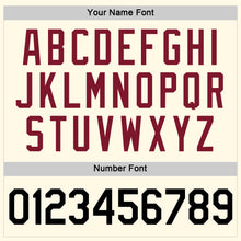 Загрузить изображение в средство просмотра галереи, Custom Women's Cream Black-Crimson V-Neck Cropped Baseball Jersey