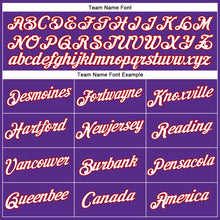 Laden Sie das Bild in den Galerie-Viewer, Custom Women's Purple White-Red V-Neck Cropped Baseball Jersey