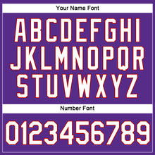 Laden Sie das Bild in den Galerie-Viewer, Custom Women's Purple White-Red V-Neck Cropped Baseball Jersey