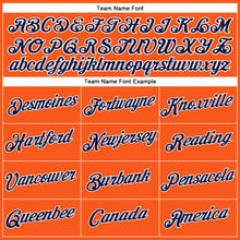 Laden Sie das Bild in den Galerie-Viewer, Custom Women's Orange Navy-White V-Neck Cropped Baseball Jersey