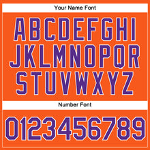 Load image into Gallery viewer, Custom Women's Orange Purple-White V-Neck Cropped Baseball Jersey