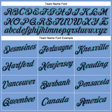 Загрузить изображение в средство просмотра галереи, Custom Women's Light Blue Navy Gray-Aqua V-Neck Cropped Baseball Jersey