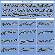 Загрузить изображение в средство просмотра галереи, Custom Women's Light Blue Black-White V-Neck Cropped Baseball Jersey