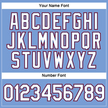 Загрузить изображение в средство просмотра галереи, Custom Women's Light Blue White Royal-Red V-Neck Cropped Baseball Jersey