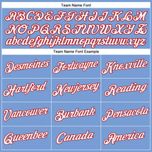 Загрузить изображение в средство просмотра галереи, Custom Women's Light Blue White-Red V-Neck Cropped Baseball Jersey