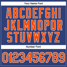 Загрузить изображение в средство просмотра галереи, Custom Women's Royal Orange-White V-Neck Cropped Baseball Jersey