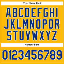 Загрузить изображение в средство просмотра галереи, Custom Women's Gold Royal-White V-Neck Cropped Baseball Jersey