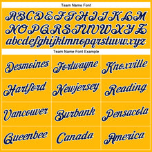 Загрузить изображение в средство просмотра галереи, Custom Women's Gold Navy-White V-Neck Cropped Baseball Jersey