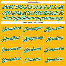 Загрузить изображение в средство просмотра галереи, Custom Women's Gold Kelly Green-White V-Neck Cropped Baseball Jersey