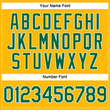 Загрузить изображение в средство просмотра галереи, Custom Women's Gold Kelly Green-White V-Neck Cropped Baseball Jersey