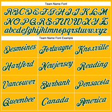 Загрузить изображение в средство просмотра галереи, Custom Women's Gold Green-White V-Neck Cropped Baseball Jersey