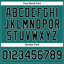 Laden Sie das Bild in den Galerie-Viewer, Custom Women's Aqua Black-White V-Neck Cropped Baseball Jersey