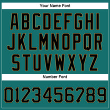 Laden Sie das Bild in den Galerie-Viewer, Custom Women's Aqua Black-Old Gold V-Neck Cropped Baseball Jersey