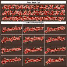 Laden Sie das Bild in den Galerie-Viewer, Custom Women's Brown Red-Cream V-Neck Cropped Baseball Jersey