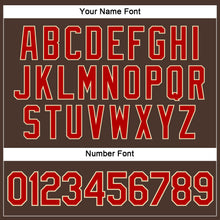 Laden Sie das Bild in den Galerie-Viewer, Custom Women's Brown Red-Cream V-Neck Cropped Baseball Jersey