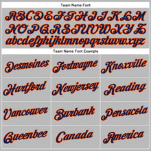 Загрузить изображение в средство просмотра галереи, Custom Women's Gray Navy-Orange V-Neck Cropped Baseball Jersey