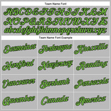 Загрузить изображение в средство просмотра галереи, Custom Women's Gray Neon Green-Black V-Neck Cropped Baseball Jersey