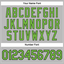 Загрузить изображение в средство просмотра галереи, Custom Women's Gray Neon Green-Black V-Neck Cropped Baseball Jersey