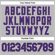 Загрузить изображение в средство просмотра галереи, Custom Women's Gray Purple-Black V-Neck Cropped Baseball Jersey