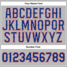 Загрузить изображение в средство просмотра галереи, Custom Women's Gray Royal White-Red V-Neck Cropped Baseball Jersey