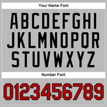 Загрузить изображение в средство просмотра галереи, Custom Women's Gray Red-Black V-Neck Cropped Baseball Jersey