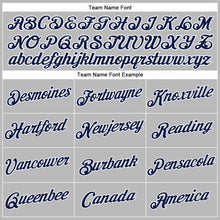 Загрузить изображение в средство просмотра галереи, Custom Women's Gray Navy-White V-Neck Cropped Baseball Jersey