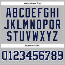 Загрузить изображение в средство просмотра галереи, Custom Women's Gray Navy-White V-Neck Cropped Baseball Jersey