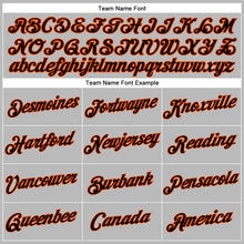 Загрузить изображение в средство просмотра галереи, Custom Women's Gray Black-Orange V-Neck Cropped Baseball Jersey