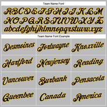 Загрузить изображение в средство просмотра галереи, Custom Women's Gray Black-Gold V-Neck Cropped Baseball Jersey