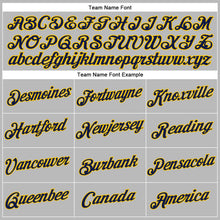 Загрузить изображение в средство просмотра галереи, Custom Women's Gray Navy-Gold V-Neck Cropped Baseball Jersey