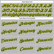 Загрузить изображение в средство просмотра галереи, Custom Women's Gray Green-Gold V-Neck Cropped Baseball Jersey