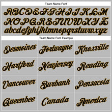 Загрузить изображение в средство просмотра галереи, Custom Women's Gray Black-Old Gold V-Neck Cropped Baseball Jersey