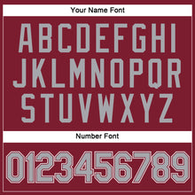 Laden Sie das Bild in den Galerie-Viewer, Custom Women's Crimson Gray-White V-Neck Cropped Baseball Jersey