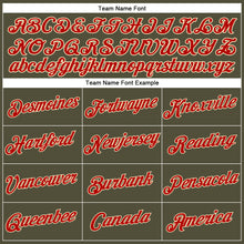 Загрузить изображение в средство просмотра галереи, Custom Women's Olive Red-Cream Salute To Service V-Neck Cropped Baseball Jersey