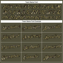 Загрузить изображение в средство просмотра галереи, Custom Women's Olive Camo-Black Salute To Service V-Neck Cropped Baseball Jersey