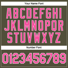 Загрузить изображение в средство просмотра галереи, Custom Women's Olive Pink-White Salute To Service V-Neck Cropped Baseball Jersey