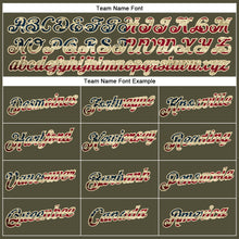 Загрузить изображение в средство просмотра галереи, Custom Women's Olive Vintage USA Flag-Cream Salute To Service V-Neck Cropped Baseball Jersey