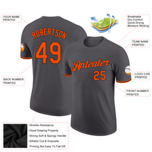 Загрузить изображение в средство просмотра галереи, Custom Steel Gray Orange-Black Performance T-Shirt