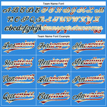 Загрузить изображение в средство просмотра галереи, Custom Electric Blue Vintage USA Flag-Cream Authentic Baseball Jersey