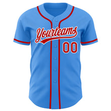 Загрузить изображение в средство просмотра галереи, Custom Electric Blue Red-White Authentic Baseball Jersey