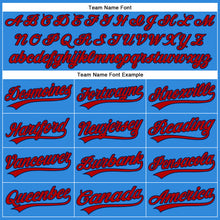 Загрузить изображение в средство просмотра галереи, Custom Electric Blue Red-Navy Authentic Baseball Jersey