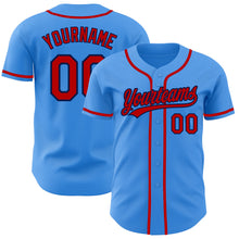 Загрузить изображение в средство просмотра галереи, Custom Electric Blue Red-Navy Authentic Baseball Jersey