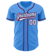 Загрузить изображение в средство просмотра галереи, Custom Electric Blue White Royal-Red Authentic Baseball Jersey