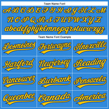 Загрузить изображение в средство просмотра галереи, Custom Electric Blue Yellow-Navy Authentic Baseball Jersey