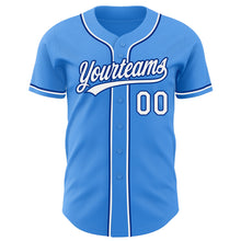 Загрузить изображение в средство просмотра галереи, Custom Electric Blue White-Royal Authentic Baseball Jersey