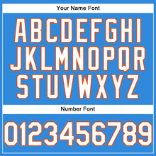 Загрузить изображение в средство просмотра галереи, Custom Electric Blue White-Orange Authentic Baseball Jersey