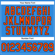 Загрузить изображение в средство просмотра галереи, Custom Electric Blue Orange-Black Authentic Baseball Jersey